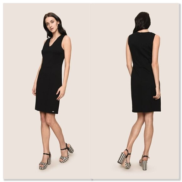 NEW Armani Exchance SEAMED V-NECK SHEATH Sz  XL - Picture 1 of 10